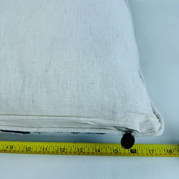 Pier 1 Imports Embroidered Floral Throw Pillow Boho Removable Cover Blue Decor - Picture 8 of 8